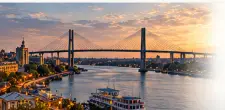 Savannah's Talmadge Memorial Bridge and riverfront